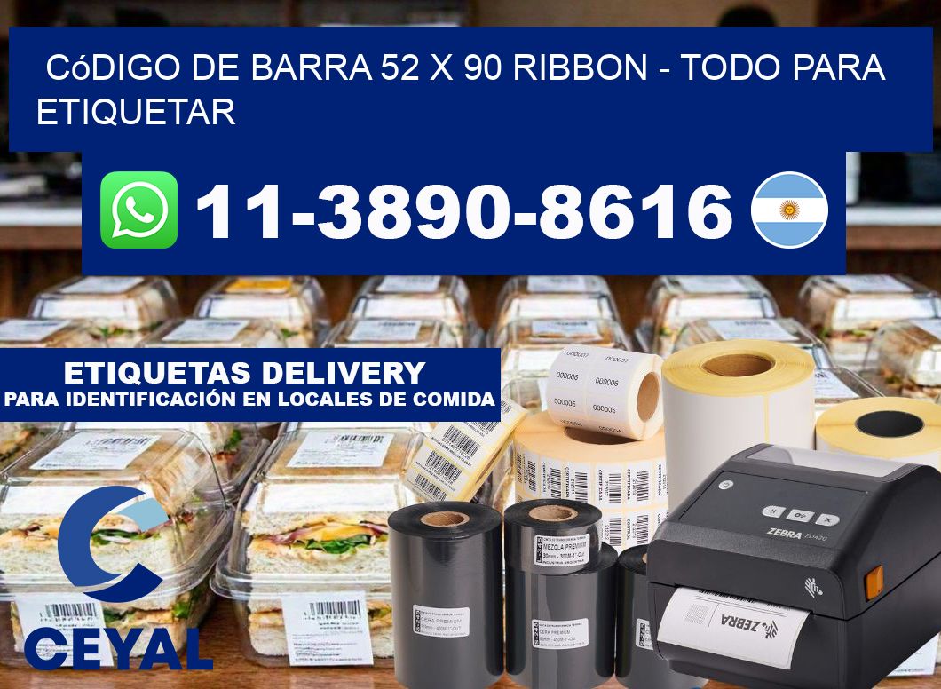 código de barra 52 x 90 ribbon - Todo para Etiquetar