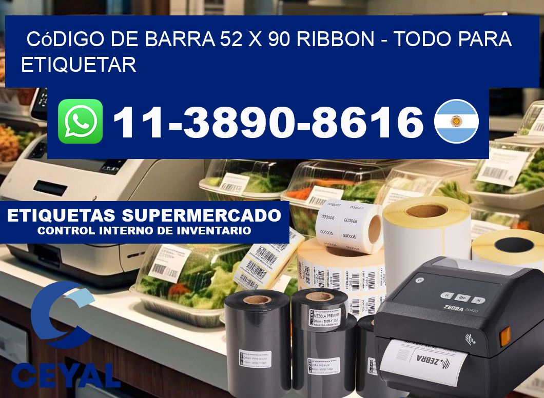 código de barra 52 x 90 ribbon - Todo para Etiquetar