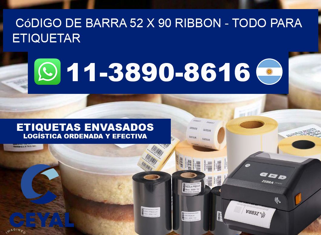 código de barra 52 x 90 ribbon - Todo para Etiquetar