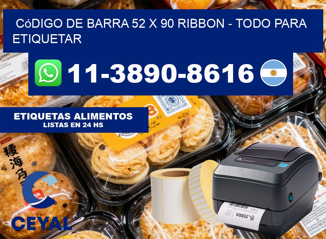 código de barra 52 x 90 ribbon – Todo para Etiquetar