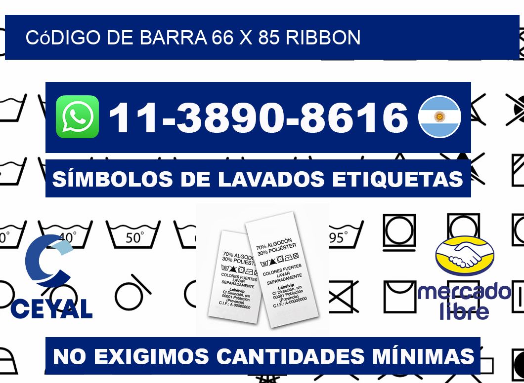 código de barra 66 x 85 ribbon