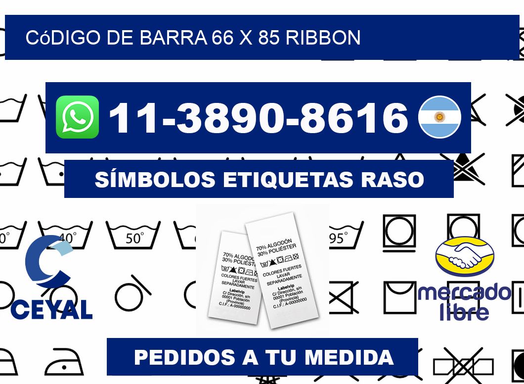 código de barra 66 x 85 ribbon