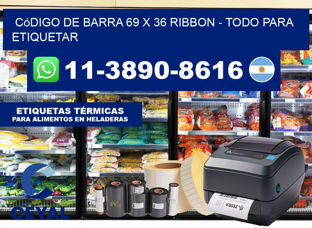 código de barra 69 x 36 ribbon – Todo para Etiquetar