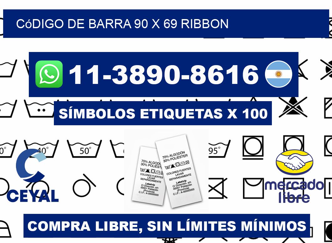 código de barra 90 x 69 ribbon