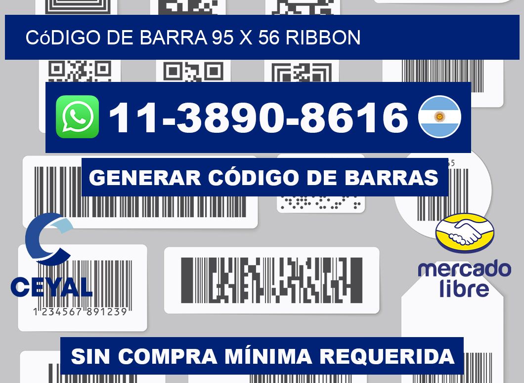 código de barra 95 x 56 ribbon