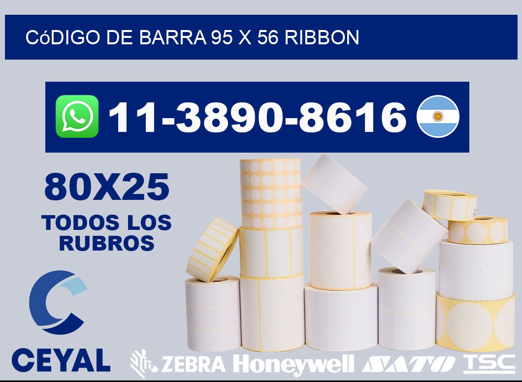 código de barra 95 x 56 ribbon