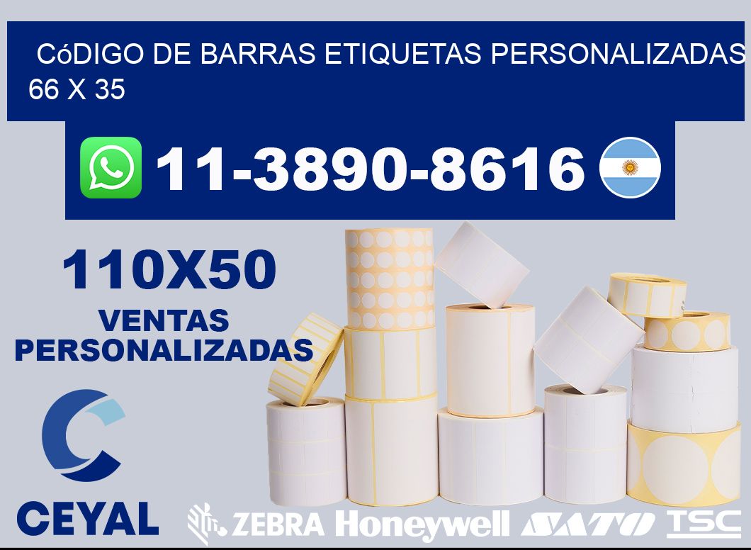 código de barras etiquetas personalizadas 66 x 35