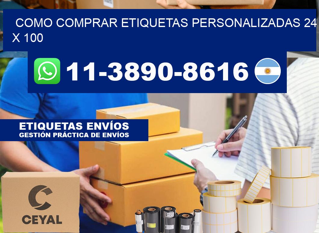 como comprar etiquetas personalizadas 24 x 100