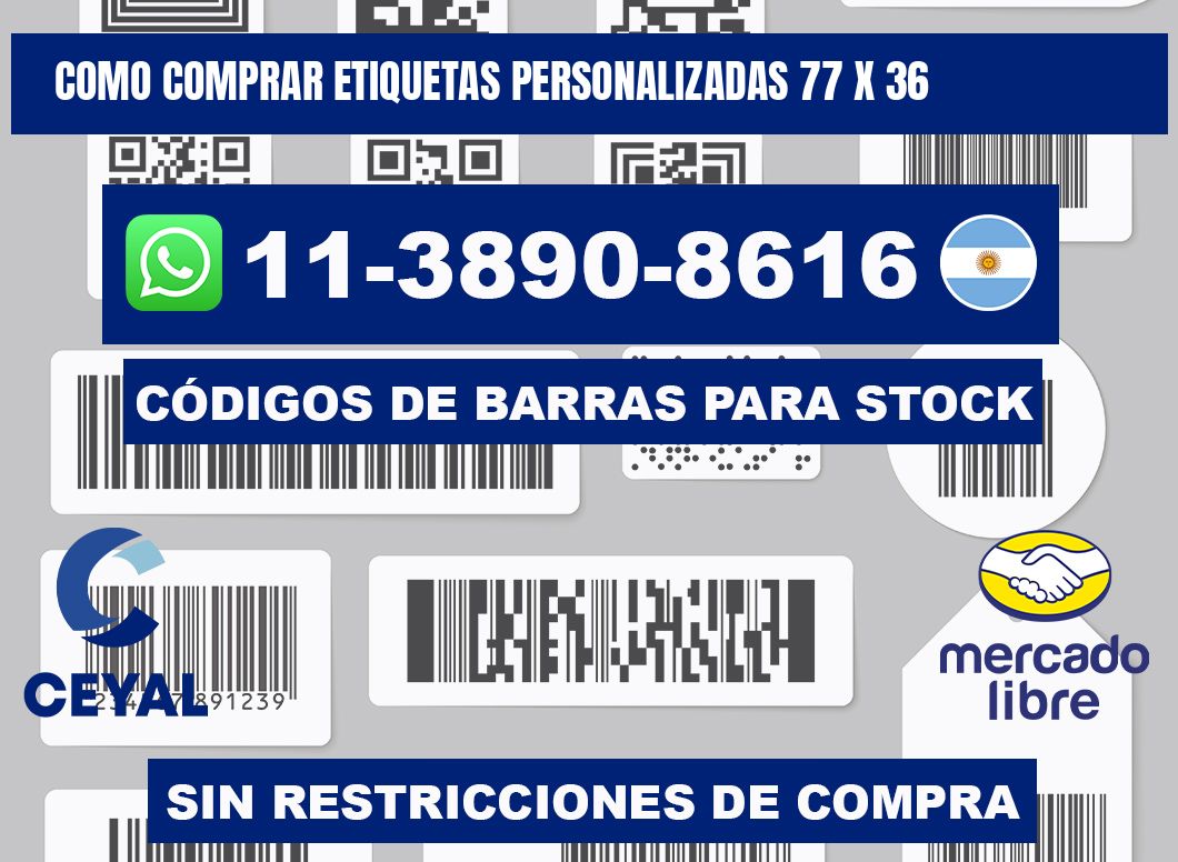 como comprar etiquetas personalizadas 77 x 36