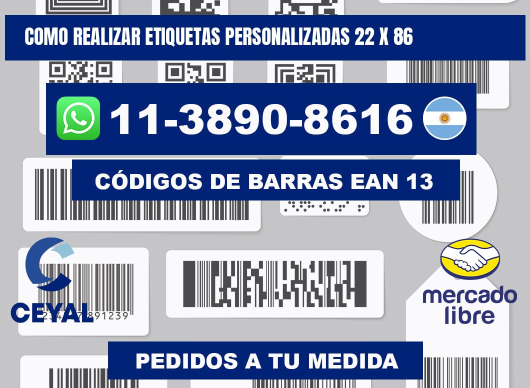 como realizar etiquetas personalizadas 22 x 86