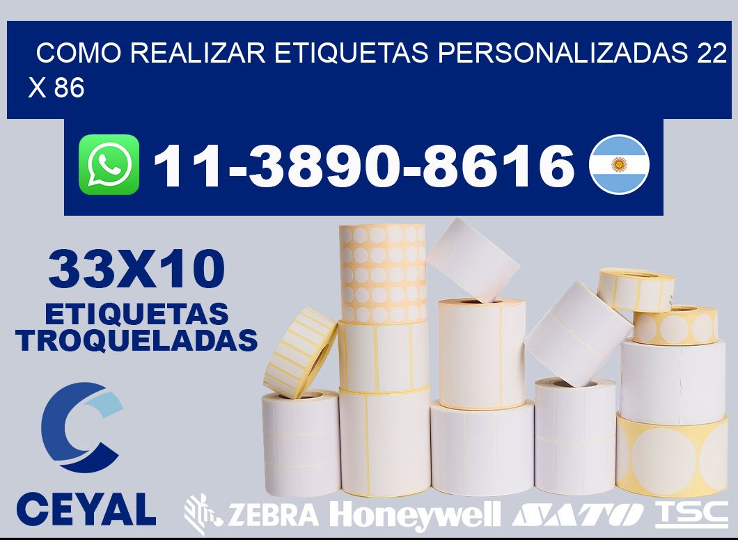 como realizar etiquetas personalizadas 22 x 86