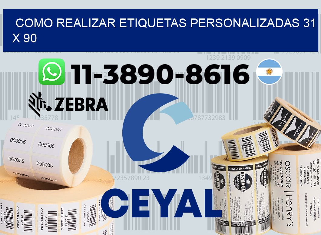 como realizar etiquetas personalizadas 31 x 90