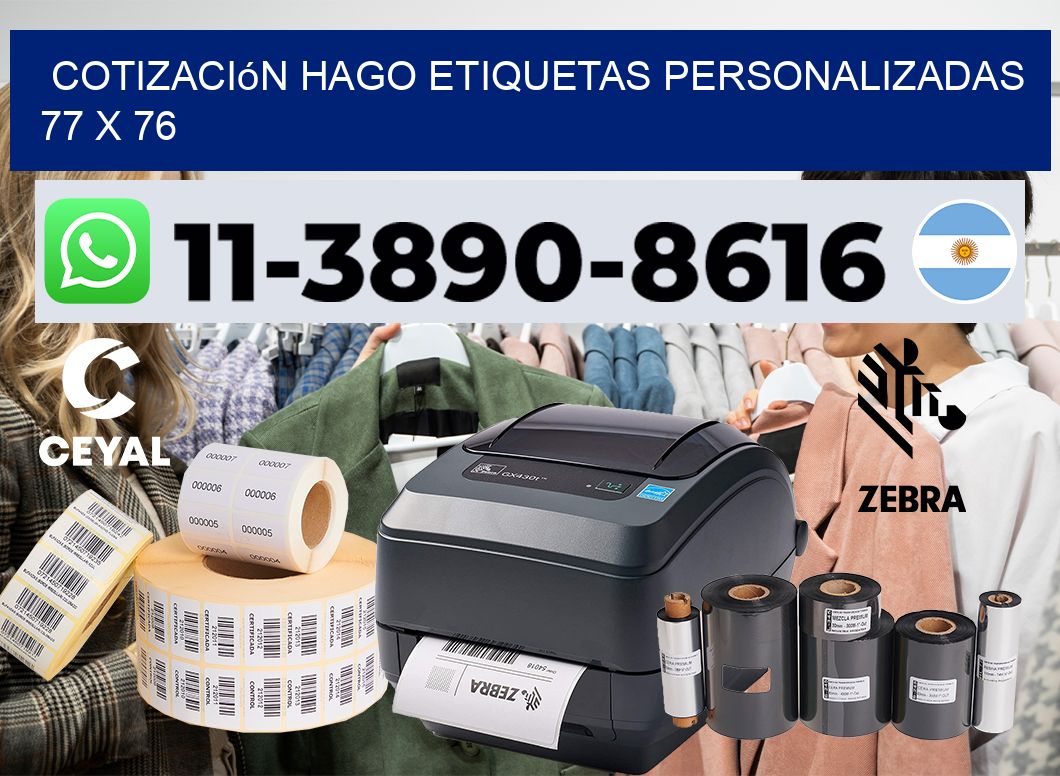 cotización hago etiquetas personalizadas 77 x 76