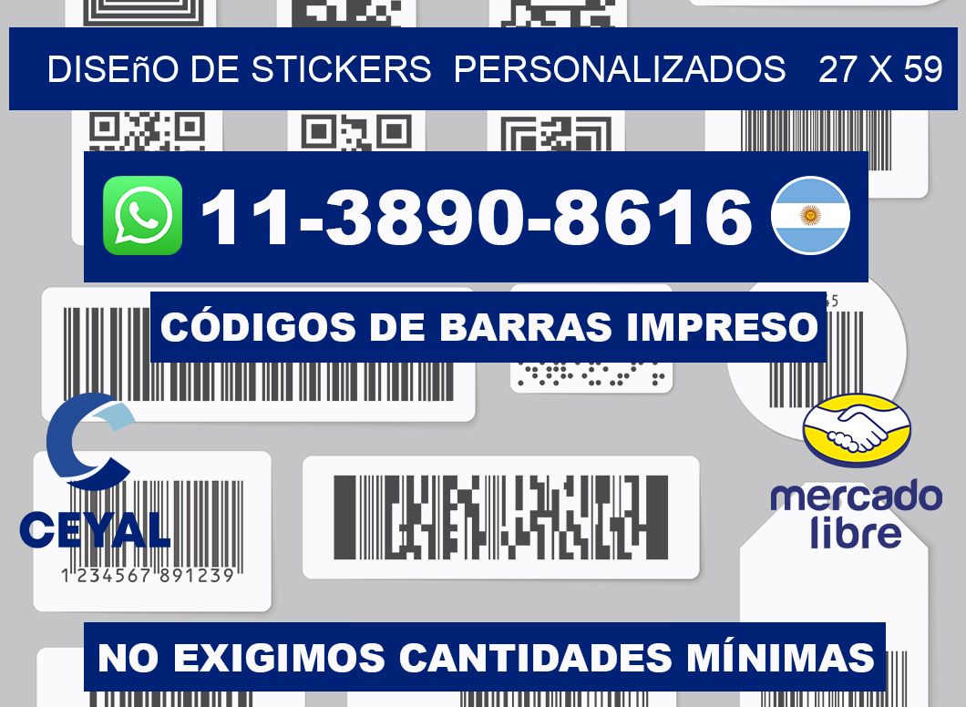 diseño de stickers  personalizados   27 x 59
