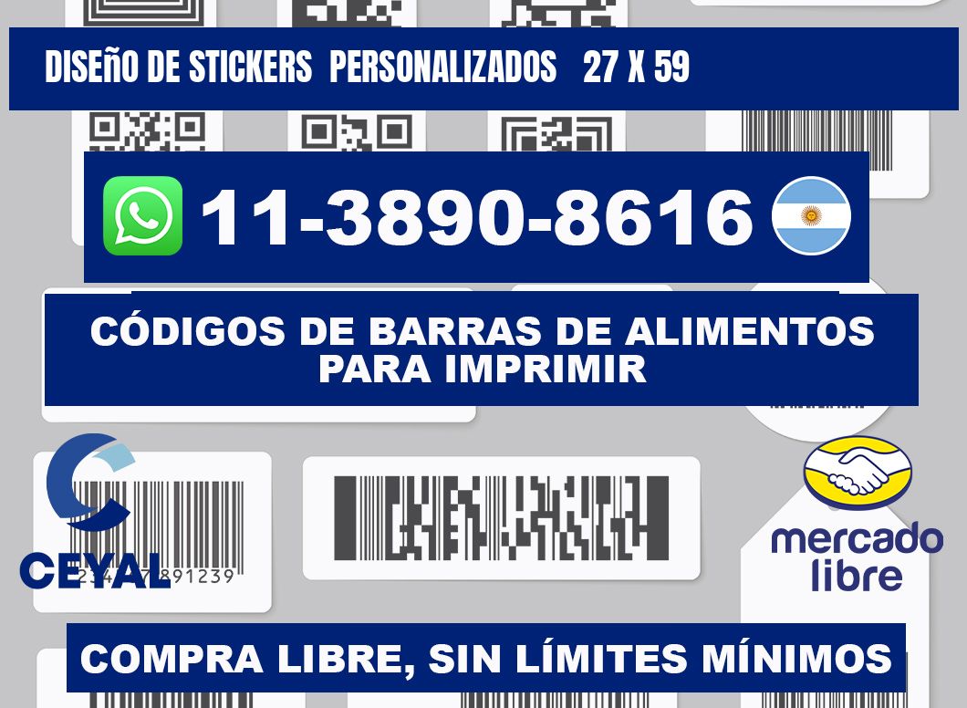diseño de stickers  personalizados   27 x 59
