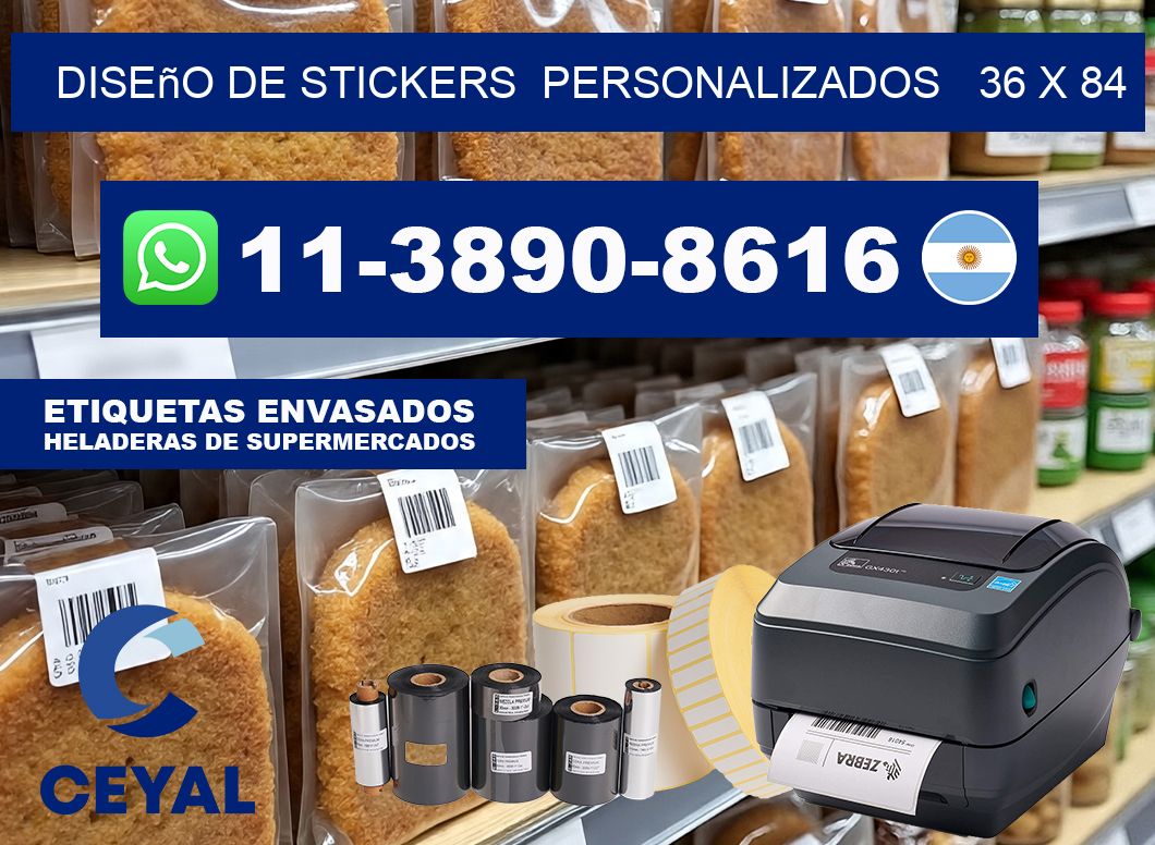 diseño de stickers  personalizados   36 x 84