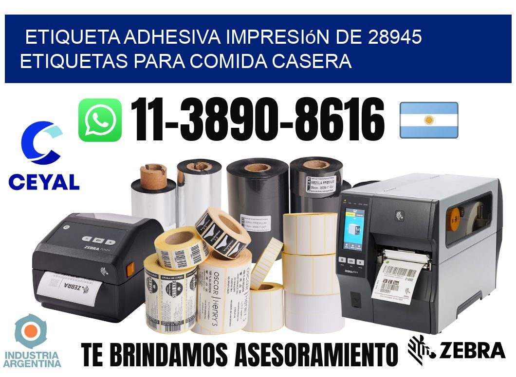 etiqueta adhesiva impresión de 28945 etiquetas para comida casera