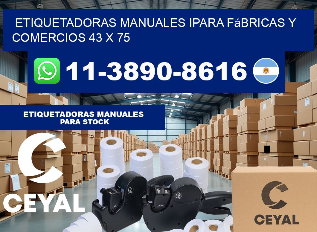 etiquetadoras manuales ipara fábricas y comercios 43 x 75