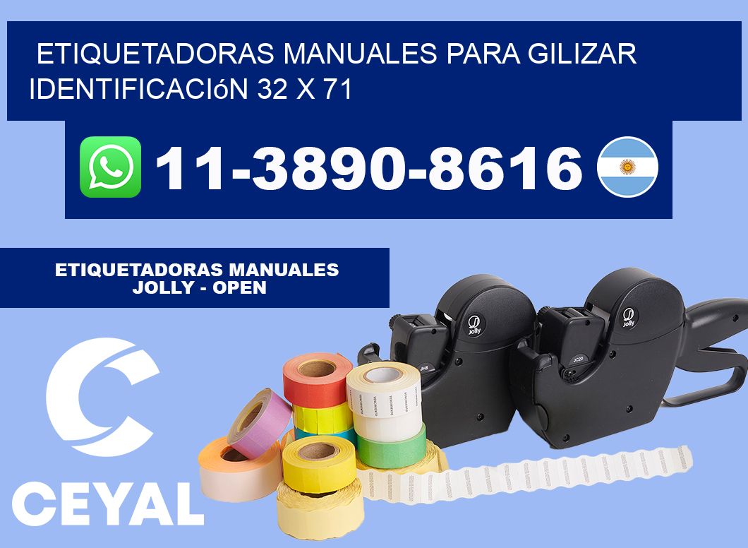 etiquetadoras manuales para gilizar identificación 32 x 71