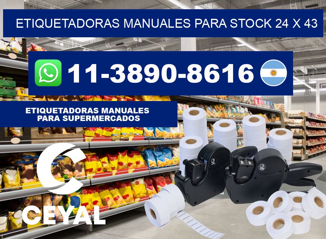 etiquetadoras manuales para stock 24 x 43