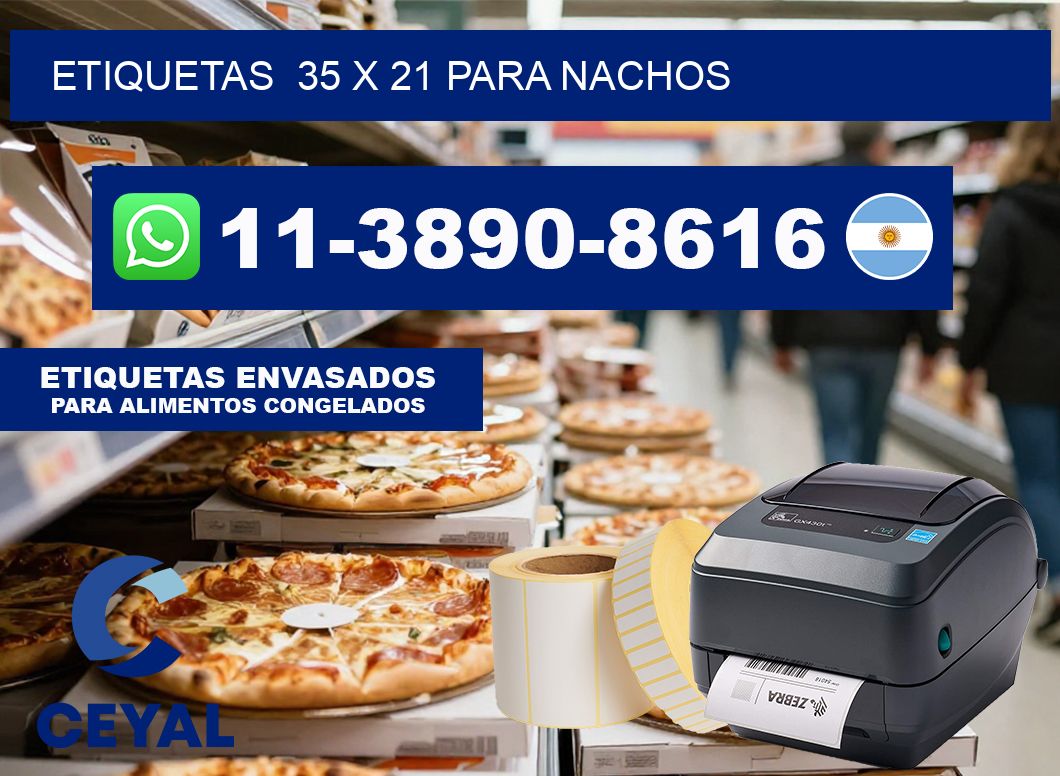 etiquetas  35 x 21 para Nachos