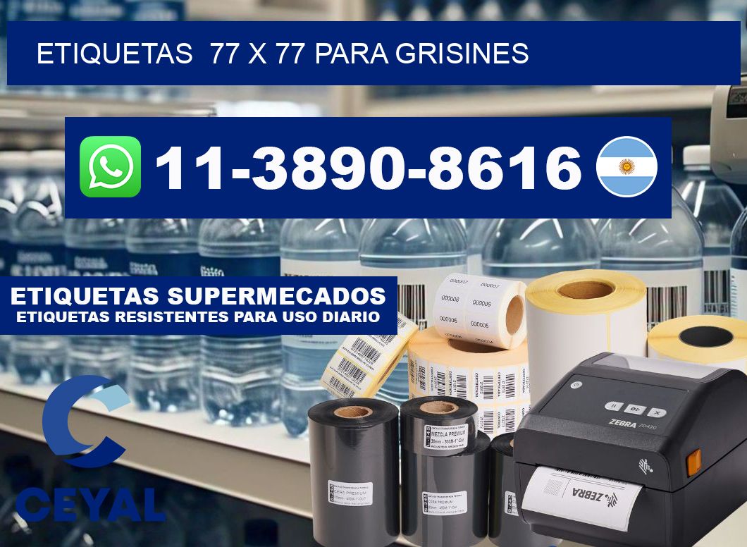 etiquetas  77 x 77 para Grisines