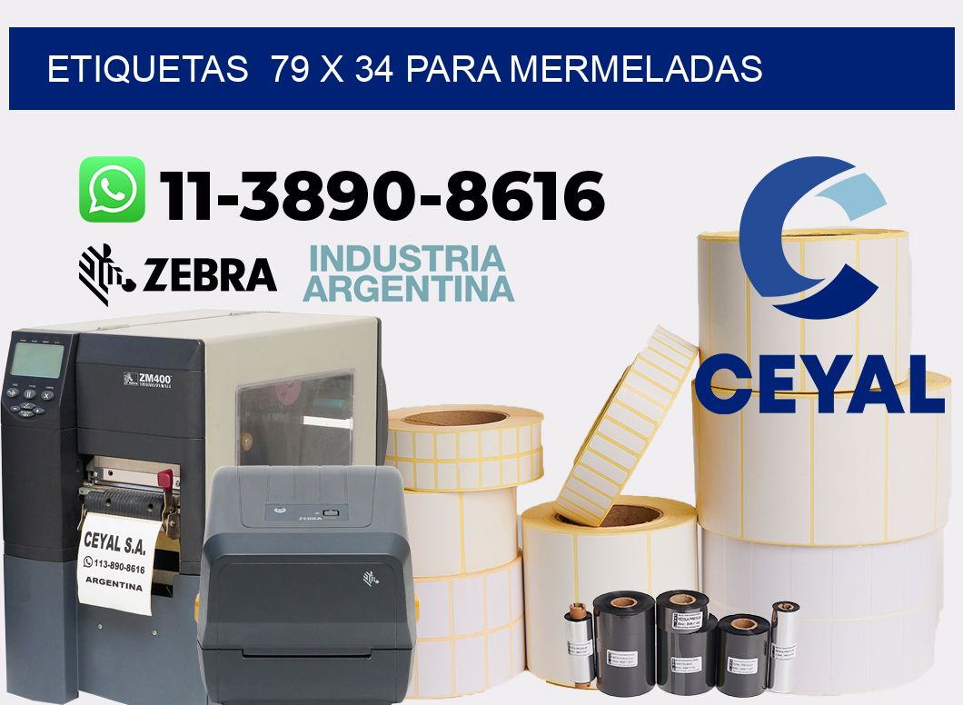 etiquetas  79 x 34 para Mermeladas