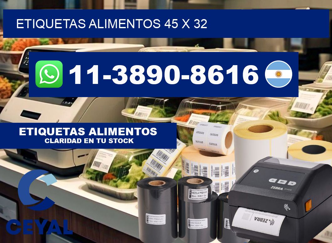 etiquetas alimentos 45 x 32