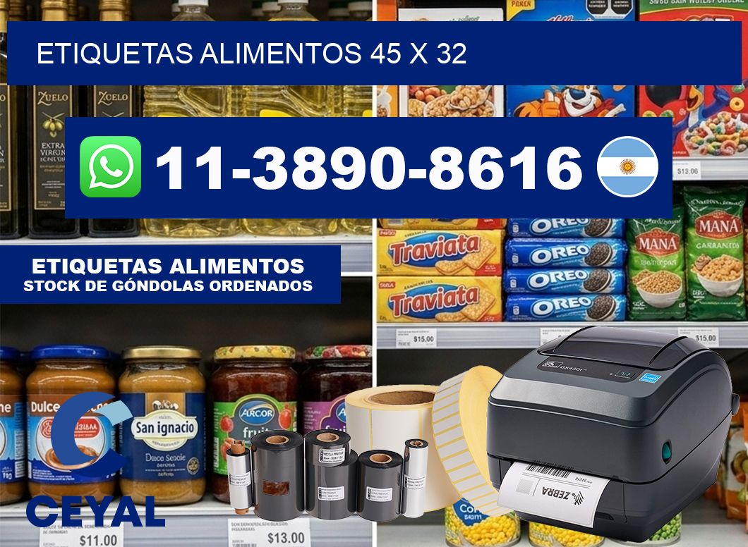 etiquetas alimentos 45 x 32