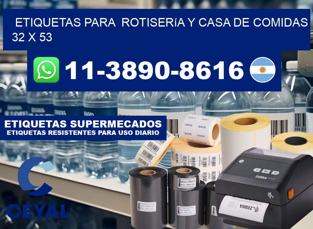 etiquetas para  Rotisería y casa de comidas 32 x 53