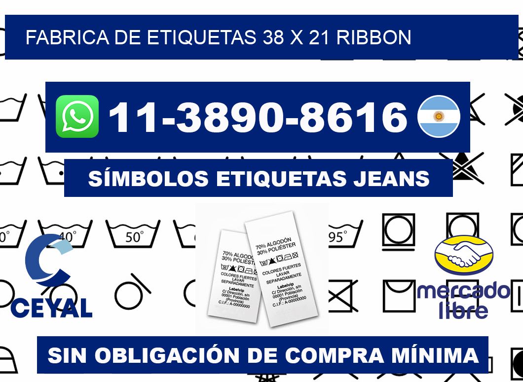 fabrica de etiquetas 38 x 21 ribbon
