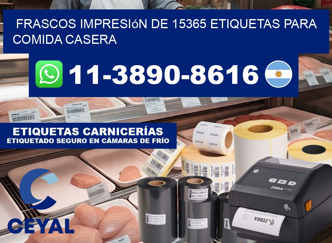 frascos impresión de 15365 etiquetas para comida casera