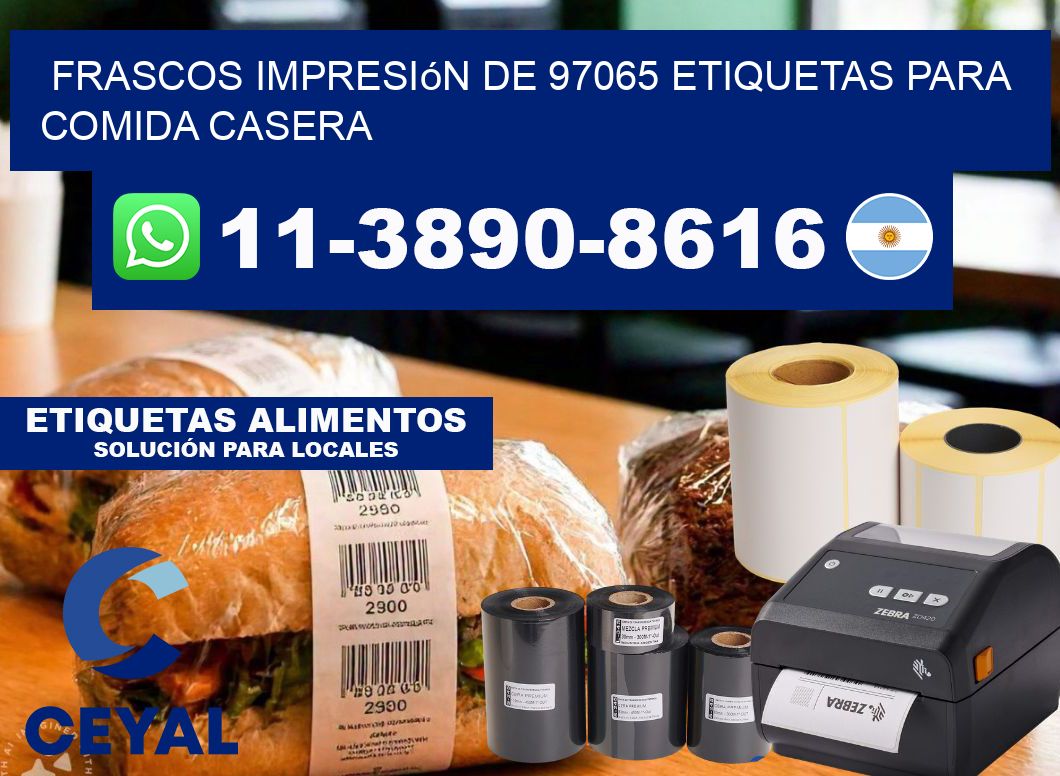 frascos impresión de 97065 etiquetas para comida casera