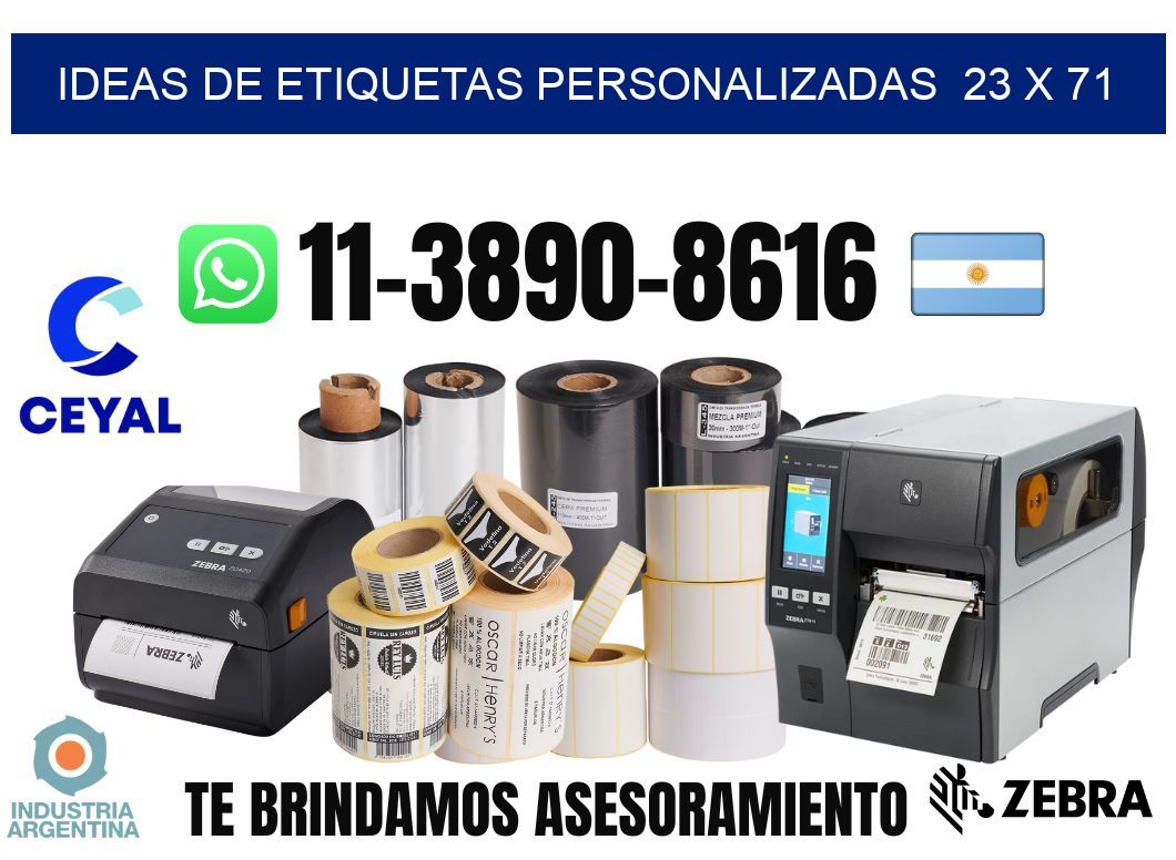 ideas de etiquetas personalizadas  23 x 71
