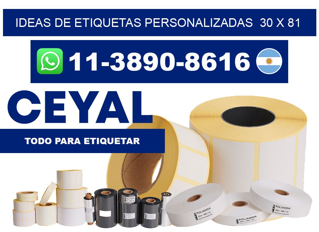 ideas de etiquetas personalizadas 30 x 81