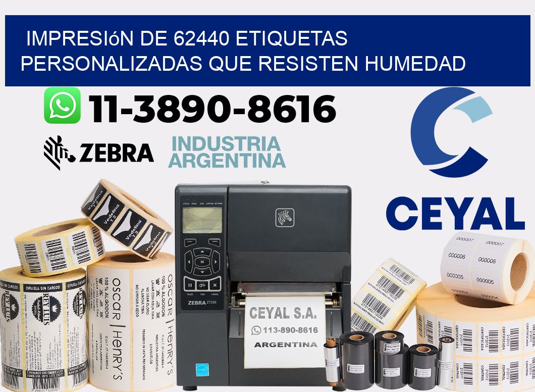 impresión de 62440 etiquetas personalizadas que resisten humedad