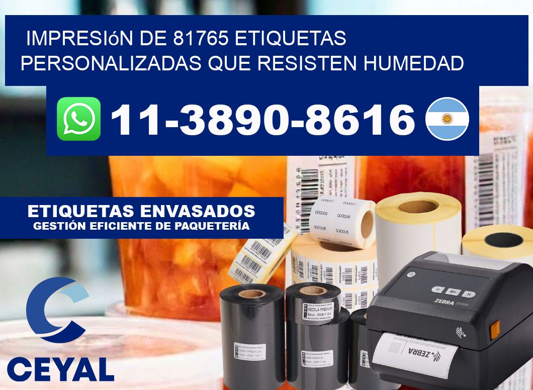 impresión de 81765 etiquetas personalizadas que resisten humedad