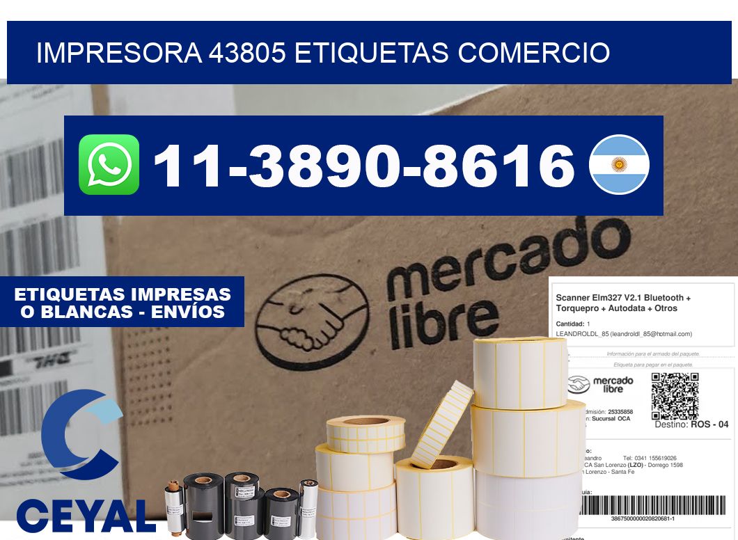 impresora 43805 etiquetas comercio