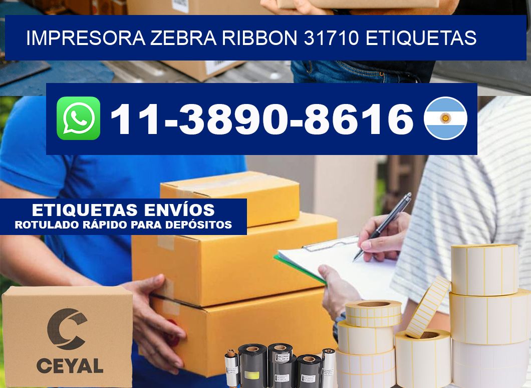 impresora zebra ribbon 31710 etiquetas