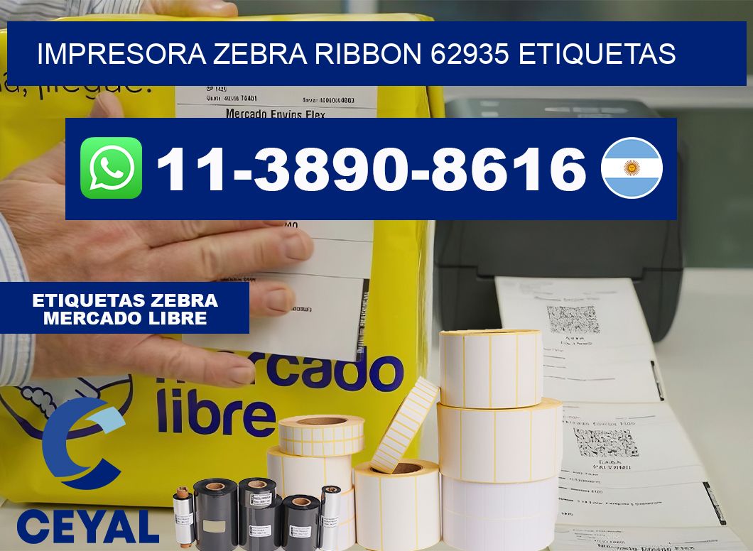impresora zebra ribbon 62935 etiquetas
