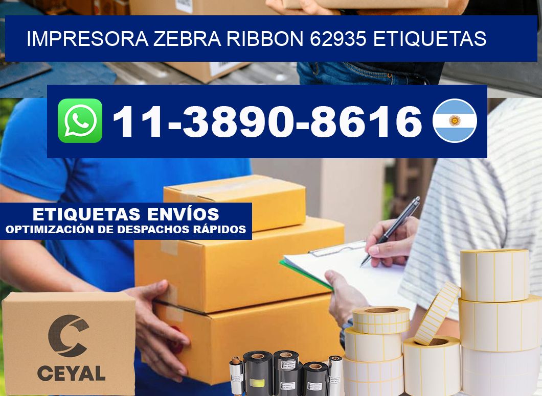 impresora zebra ribbon 62935 etiquetas