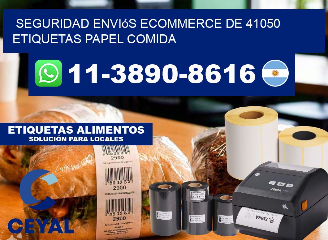 seguridad enviós ecommerce de 41050 etiquetas papel comida