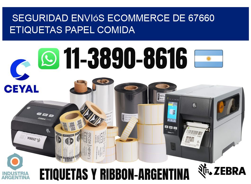 seguridad enviós ecommerce de 67660 etiquetas papel comida