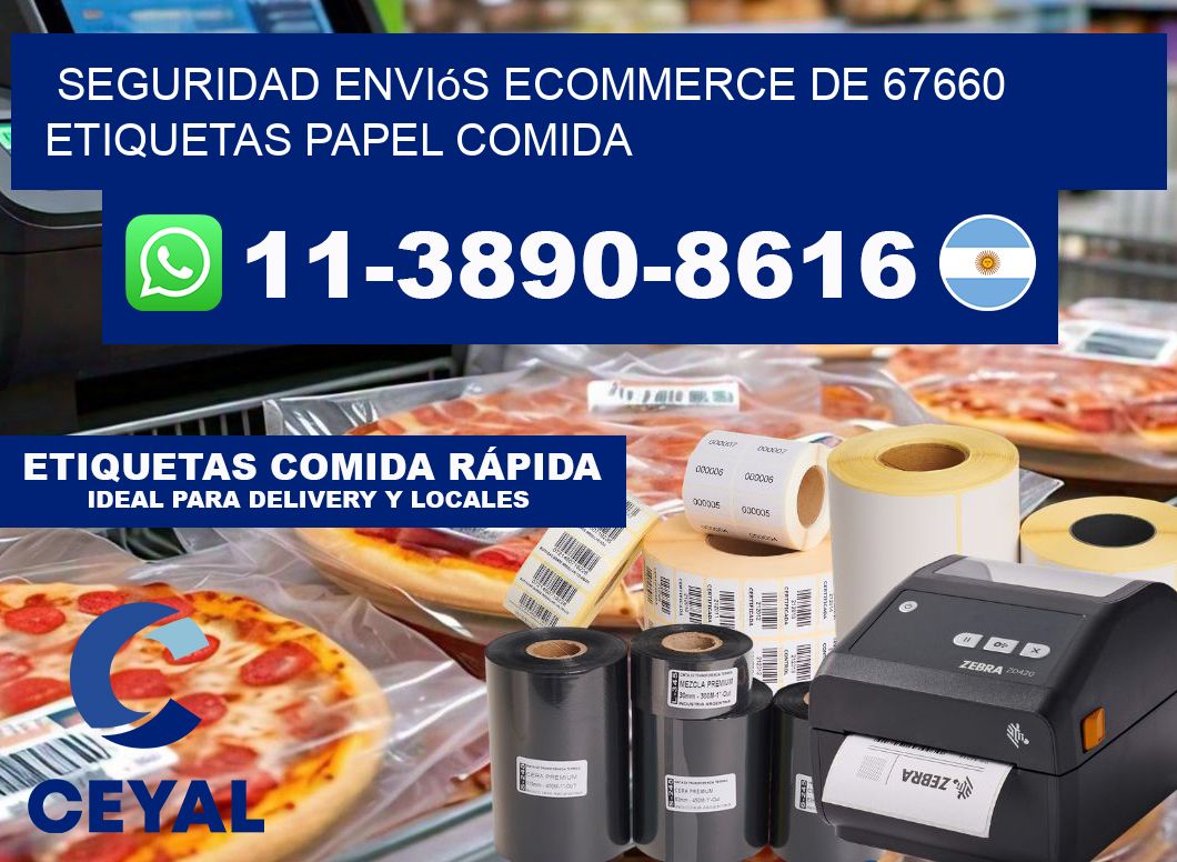 seguridad enviós ecommerce de 67660 etiquetas papel comida