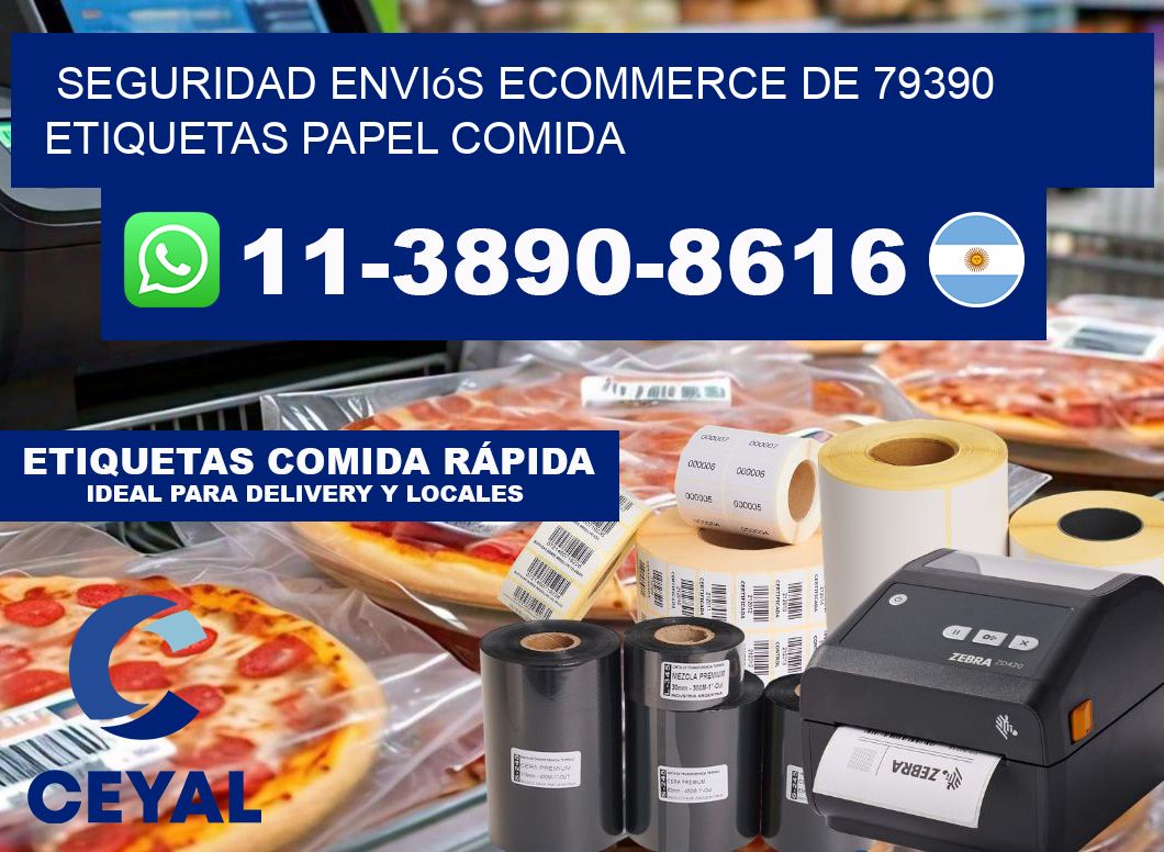 seguridad enviós ecommerce de 79390 etiquetas papel comida