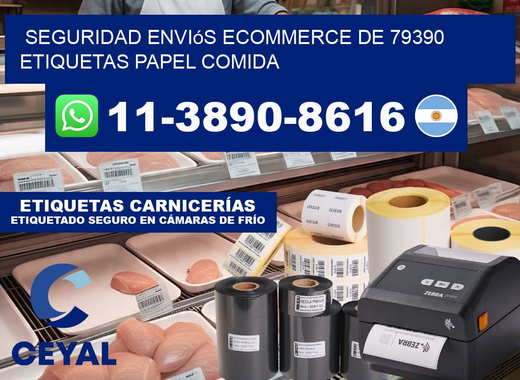 seguridad enviós ecommerce de 79390 etiquetas papel comida