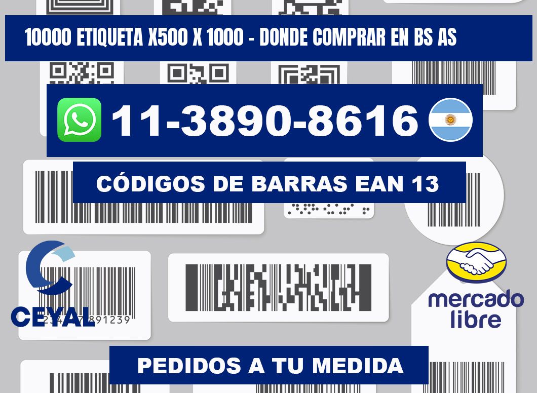 10000 etiqueta x500 x 1000 - Donde Comprar en bs as