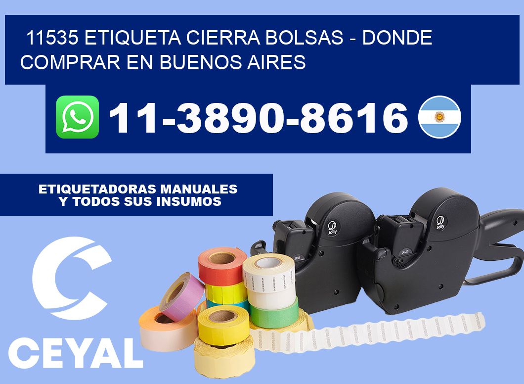 11535 etiqueta Cierra Bolsas - Donde Comprar en Buenos Aires