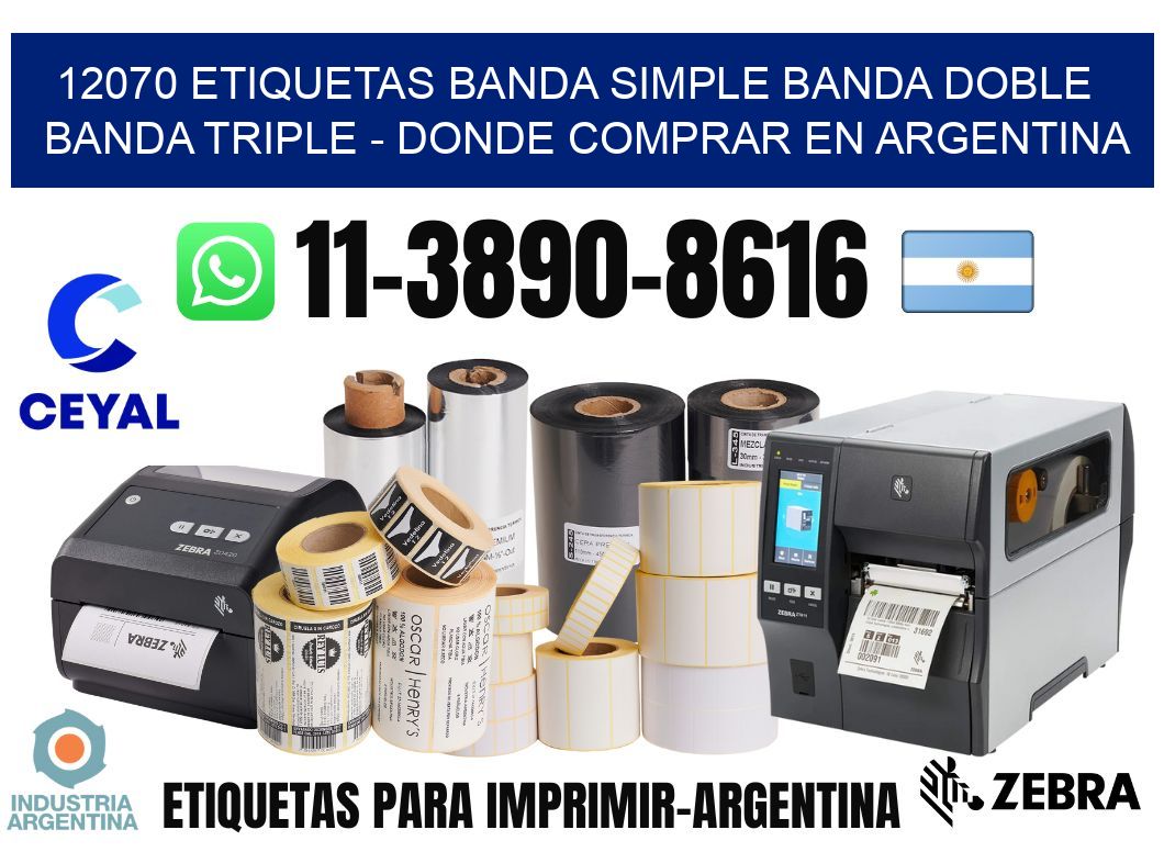 12070 etiquetas banda simple banda doble banda triple - Donde Comprar en Argentina