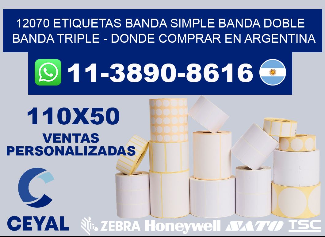 12070 etiquetas banda simple banda doble banda triple - Donde Comprar en Argentina